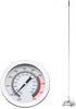 Lightbeam 16" Long Stem Deep Fry Thermometer with Clamp, Instant Read 2" Dial Meat BBQ Thermometer for Deep Fry, Grill, Turkey, Candy, Coffee etc...