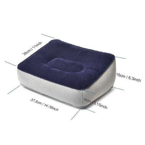 Inflatable Travel Foot Rest Pillows, Air Foot Rest Pillow Inflatable Footrest Cushion for Travel, Office and Home, Perfect Airplane Travel Accesso...