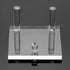 4PCS Rock Display Stand,Mini Acrylic Easel Stands Three-Peg Square Acrylic Display Stands Small Collectibles Easel for Crystal ,Rocks, Minerals Sl...