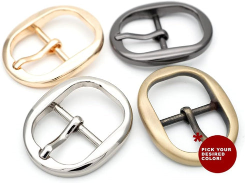 CRAFTMEMORE 4pcs 1 Inch Single Prong Belt Buckle Square Center Bar Buckles Leather Craft Accessories L4153...