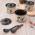 123Arts Ceramic Retro Flower Sugar Bowl Storage Jar Seasoning Pot with Lid And Spoon...