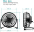 xasla 4 Inch Small USB Desk Fan, Mini Quiet Fan with Metal Construction & Strong Airflow & 360°Adjustable Tilt Angle, Personal Cooling Fan for Des...