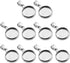 EXCEART 20pcs Trays Pendants Stainless Steel Round Cabochons Settings Bezels Base Blanks Charms Kit for Photo Necklace Bracelet Jewelry Making (Si...