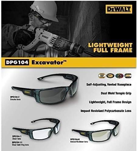 DPG104 Excavator Safety Glass - Black Frame - Clear Lens...
