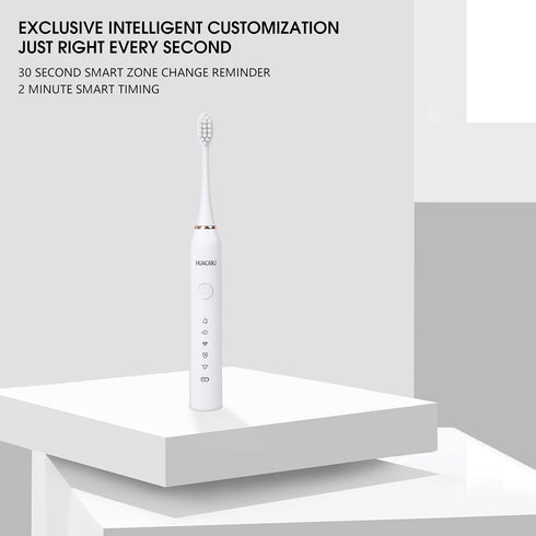 Automatic Touch Control 5-Speed Adult Models Sonic Rechargeable Dental Cleaning Electric Toothbrush (White)...