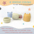 Silicone Animal Bath Toys for Babies, Infants and Toddlers - Set of Four - Educational Fun for The Bathtub, Pool or Beach...