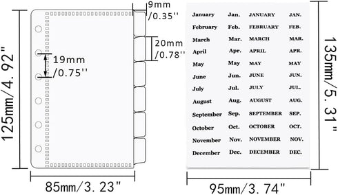 2 Sets A7 Cash Envelopes with 2pc Tab Stickers, Zipperless A7 Envelopes Cash Stuffing, Clear PP Divider Budget Binder Pockets for Personal A7 Budg...