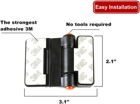 Refrigerator Adhesive Locks Double Button Fridge Door Lock with Key, Child Proof Freezer Cooler Door Lock, Child Baby Safety File Drawer Lock and ...