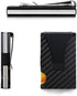 Metal Money Clip Wallet, Carbon Fiber Wallet, RFID Blocking Metal Card Holder for Men Slim Aluminum Holder Pocket Cash Credit Card Holder...