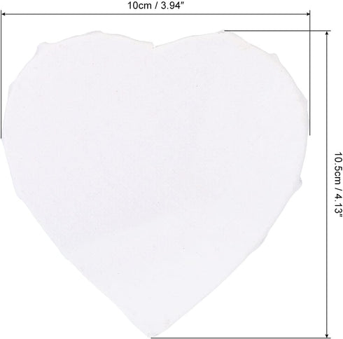 PATIKIL Paint Canvases Panel for Painting, 2 Pack 4x4 Inch Heart Shape Wood Frame Stretched Blank Art Board Panels for Acrylic, Oil, Tempera Paint...