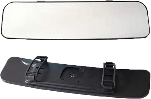 Universal Car Interior Rearview Mirror with Tie, 11.8" White, Anti-Glare Mirror...