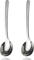 Soup Spoons, Premium 18/10 Stainless Steel Large Round Spoons with Long Handles, 8.2" Long Tablespoon, Dishwasher Safe, 2 pack...