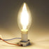 12V/24V DC LED Candle Bulb, Dimmable with 12V DC Dimmer, 4W 400Lm, 2700K Warm White Light, E12 Small Base, Clear Glass Torpedo Tip, 40W Incandesce...