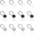 12PCS Collar Extension,Comfortable Invisible Spring Adjustment Button Extension Button,Suitable for Dresses, Shirts,Cuffs, Suit Pants (Black, Whit...