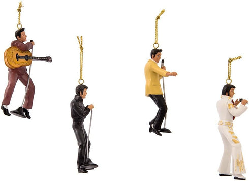 Kurt Adler 2.5-Inch Resin Elvis Presley 4-Piece Ornament Gift Set...