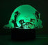 3D Cute Pug Dog Night Light Remote Control Power Touch Table Desk Optical Illusion Lamps 16 Color Changing Lights Home Decoration Xmas Birthday Gi...