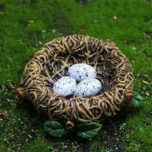 8 pc Miniature Bird & Nest Set: Perfect for DIY Fairy Garden, Car & Home Decoration!...