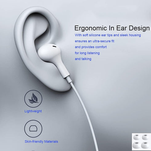 Earbuds Wired in-Ear Headphones Magnetic Earphone with Microphone for Samsung Galaxy A03s A12 A13 A52 A22 A32 A02 A42 5G A11 A21 A31 A51 A71 A10e ...
