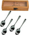 Set of 4 Black Lovely Stainless Steel Sugar Skull Spoon for Tea Spoons Coffee Spoon for Halloween...