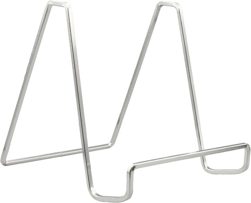 TRIPAR Square Metal Wire Easel, Silver Plated (6-Inch Height) - Tabletop Display - Handcrafted Square Edge Design For Sleek & Modern Look - Perfec...