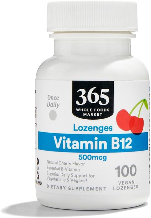 365 by Whole Foods Market, Vitamin B12 500MCG, 100 Lozanges...