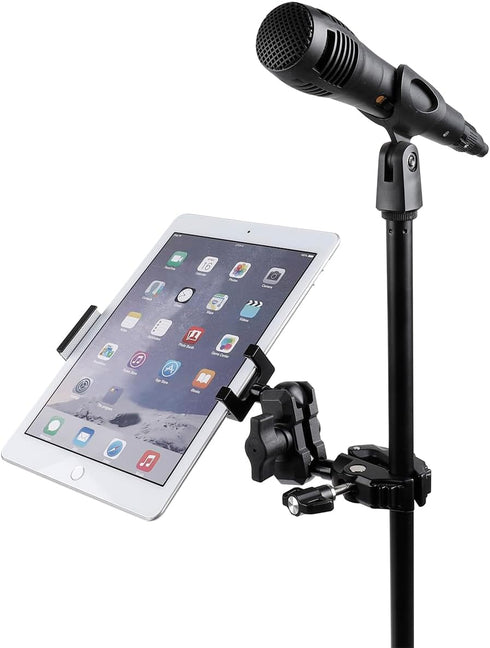 Aluminum Alloy Tablet Holder with 1" Ball Head-360 Rotatable Tablet Mount for iPad and Other Devices from 4.7"-12.9", Compatible with RAM Mounts a...