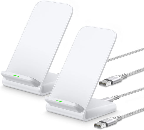 Pixel 8a Wireless Charger, 15W Fast Charging Stand for Google Pixel 8/8 Pro/7a/7 Pro/6 Pro/5, 2-Pack Android Phone Wireless Charger Stand for Sams...