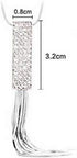 Cathercing Rhinestone Tassel Pendant Long Necklace for Women Sweater Chain Statement Necklace Choker Adjustable Elegant Jewelry Crystal Accessorie...