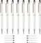8Pcs Crystal Diamond Stylus Pens, FHDUSRYO 2 in 1 Black Ink Capacitive Ballpoint Pens with 8 Replacement Refills, Bling Rhinestones Retractable To...