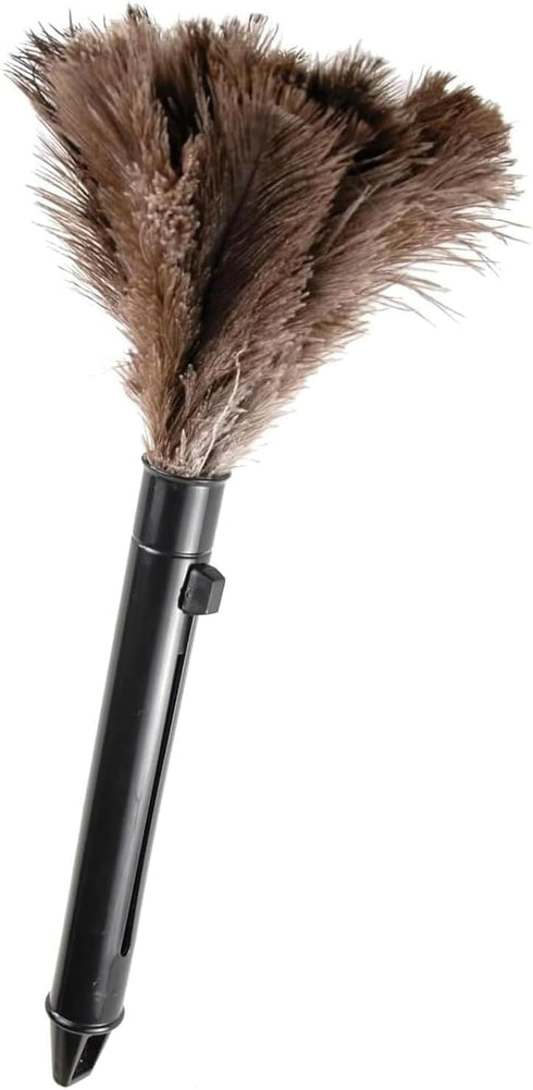 Retractable Feather Duster-Genuine Ostrich Feathers,Anti-Static,Reusable Eco-Friendly Handheld Cleaning for Keyboard,Home,Car,Office(10 to 15 Inch...