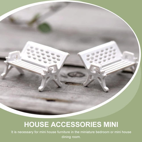 NUOBESTY Household Gadgets Home Decor Home Decor 15Pcs Mini House Bench Model Miniature Bench Doll Furniture Model Decor Decoraciones Para Salas D...