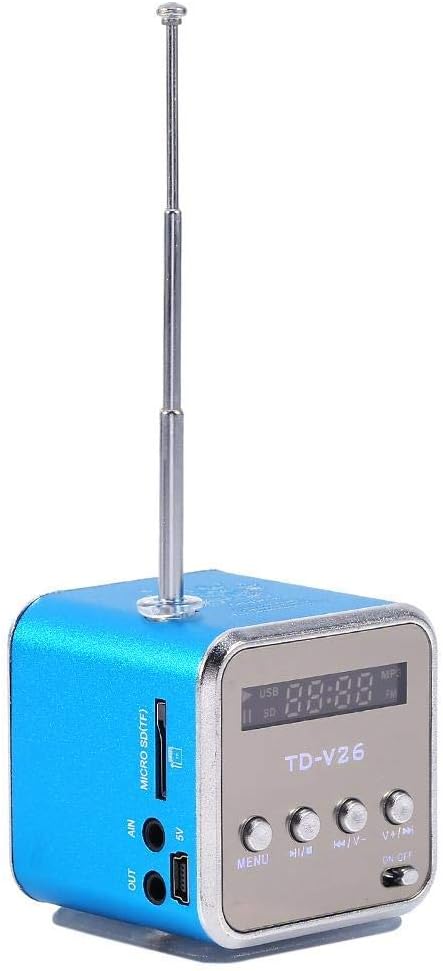 Eboxer Portable Mini Speaker Music Player FM Radio Stereo Speaker Support TF Card and U Disk, Brief Design, Perfect Mini Speaker for Room Bike Car...