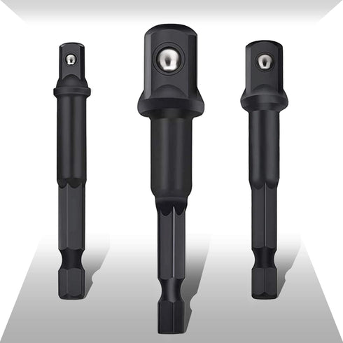 Impact Grade Socket Adapter Set, PTSLKHN 1/4, 3/8, and 1/2 Inch Socket Adapters, Chrome Vanadium Steel, Convenient Carry Box - Ideal for Impact Dr...