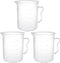 uxcell Measuring Cup 300ml PP Plastic Graduated Beaker Transparent with Handle for Lab Kitchen liquids 3pcs...