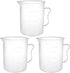uxcell Measuring Cup 300ml PP Plastic Graduated Beaker Transparent with Handle for Lab Kitchen liquids 3pcs...