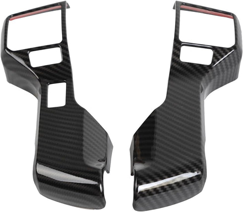 RT-TCZ for 4Runner Carbon Fiber Interior Accessories for Toyota 4Runner TRD Pro 2010 Up Tundra 2014 Up Steering Wheel Panel Trim 2pcs...