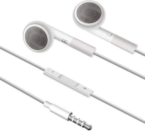 Jelanry 3.5mm Earphone Earbuds Headphones with Remote for Shuffle 2 3 4 5 6, Touch 2G 3G 4G 5G Classic nano6 - White...