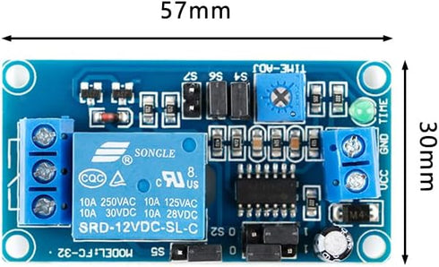 2PCS DC12V Time Delay Relay Module Turn On Off Switch Module Time Timer for Smart Home PLC GPS Industrial Control Electronic Experiment Robot......