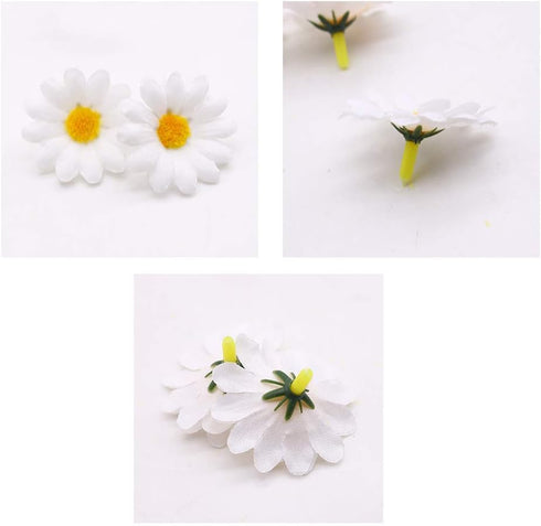 JOHOUSE 200PCS Silk Daisy Flower Heads, Gerbera Chrysanthemum Artificial Daisies Table Confetti for Baby Showers Birthday DIY Crafts...