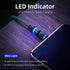 Magnetic Charging Cable 4-Pack 3 in 1 Nylon Braided USB Phone Charger 360 Rotating Compatible with Micro USB Type C iProduct and Most Devices (6.6...