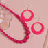 Chunky Large Acrylic Beaded Necklace Earrings Set Candy Color 80s Necklace Earrings For Women Fashion Hip Hop Jewelry Gift...