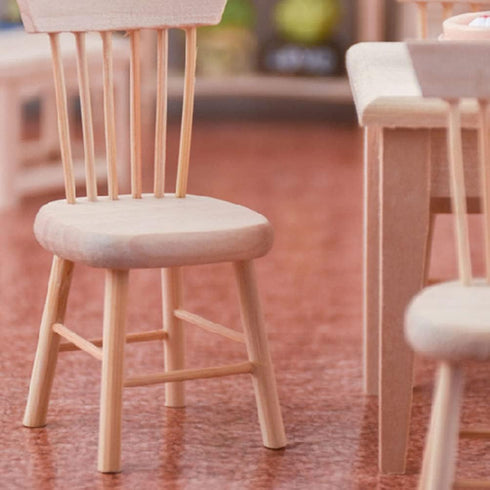 Toyvian 6 pcs 1: 12 Scale Dollhouse Chairs Mini Wood Chair Miniature Furniture Photograph Layout Props for Dollhouse Lanscape Garden...