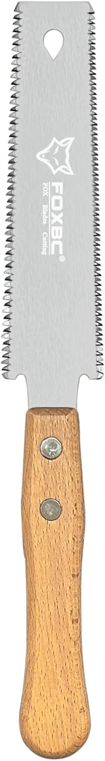FOXBC Japanese Hand Saw Flush Cut Small Pull Saw Double-Edged Flexible for Woodworking Trim Saw...