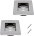 2 Pack 50 x 50MM / 1.97 x 1.97 Inch Recessed Flush Pulls, Stainless Steel Square Recessed Invisible Flat Finger Pull, Sliding Door Handles for Clo...