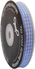Light Blue Gingham Plaid Checked Ribbon 25 Yard Each Roll 100% Polyester (3/8", Lt.Blue)...