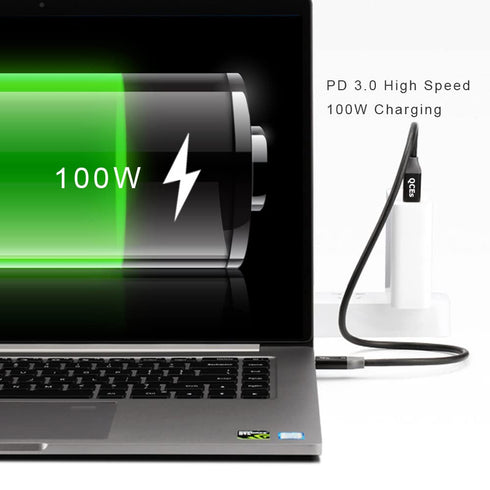 Thunderbolt 3 Cable 4Ft, 40Gbps USB C Data Cable 5K60hz Video 100W Charging Cord Compatible with MacBook Pro iPhone 15 iMac, Chromebook, External ...