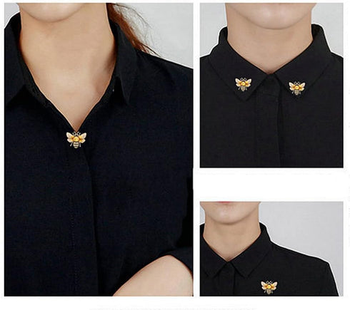 Rhinestone Bee Brooch Pin for Women Girls Fashion Cute Yellow Black Crystal Honeybee Bumblebee Animal Insect Brooches Lapel Pins Dainty Dress Acce...