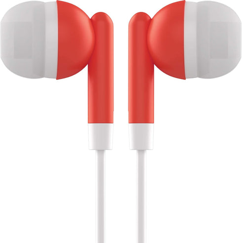 Maeline Bulk Earbuds with 3.5 mm Headphone Plug - 10 Pack - Red......