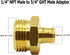 Hooshing Garden Hose Adapter 1/4" NPT to 3/4" GHT Brass Garden Hose to Pipe Fittings Connectors with Washers...