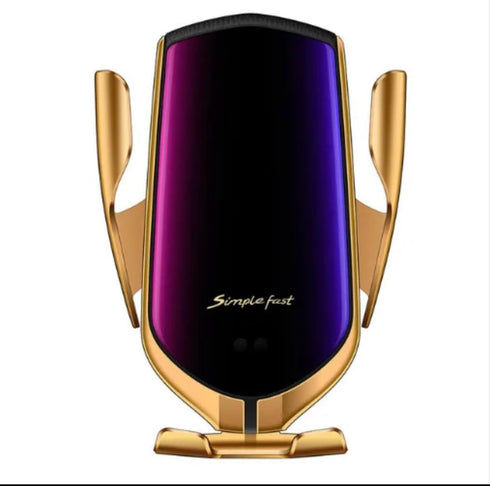 Automatic Clamping Smart Sensor 10W Wireless Car Charger (Gold)...